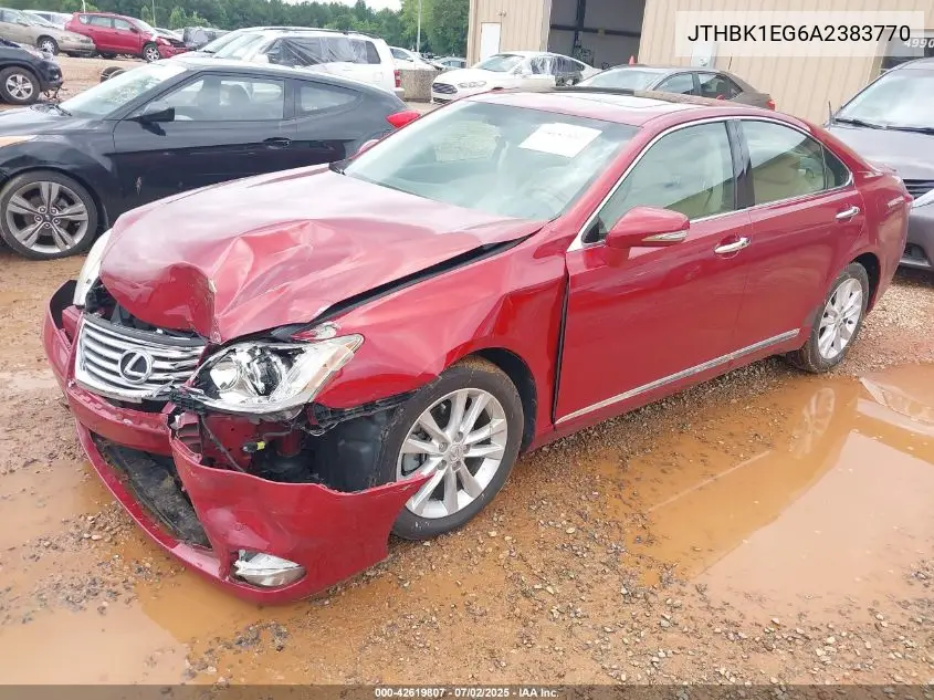 2010 Lexus Es 350 VIN: JTHBK1EG6A2383770 Lot: 42619807