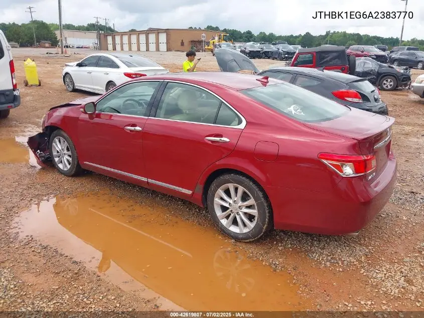 2010 Lexus Es 350 VIN: JTHBK1EG6A2383770 Lot: 42619807