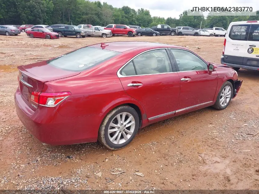 2010 Lexus Es 350 VIN: JTHBK1EG6A2383770 Lot: 42619807