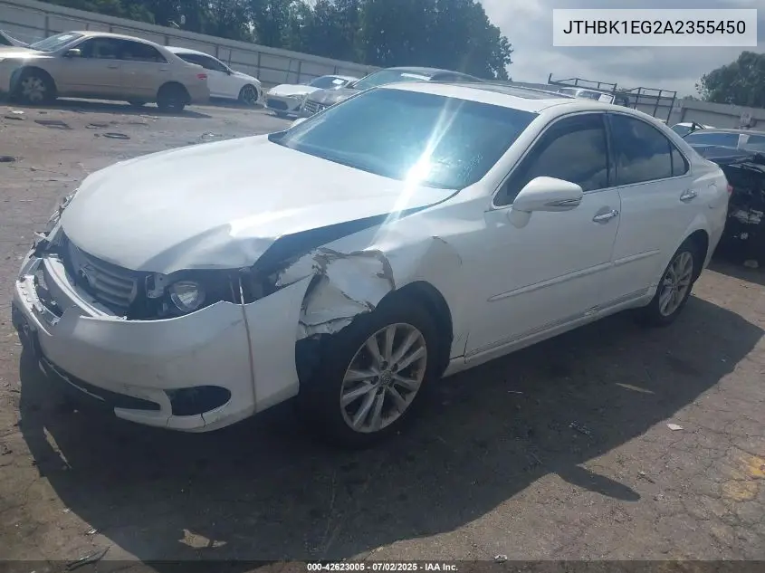 2010 Lexus Es 350 VIN: JTHBK1EG2A2355450 Lot: 42623005