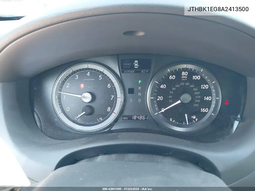 2010 Lexus Es 350 VIN: JTHBK1EG8A2413500 Lot: 42651090