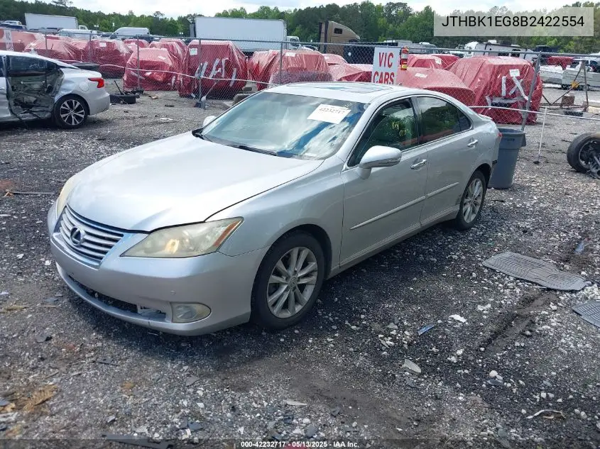 2011 Lexus Es 350 VIN: JTHBK1EG8B2422554 Lot: 42232717