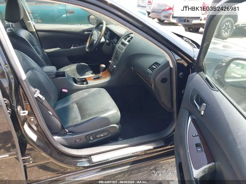 2011 Lexus Es 350 VIN: JTHBK1EG3B2426981 Lot: 42551927