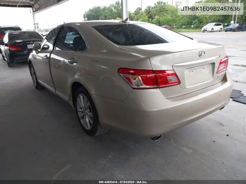 2011 Lexus Es VIN: JTHBK1EG9B2457636 Lot: 42653414
