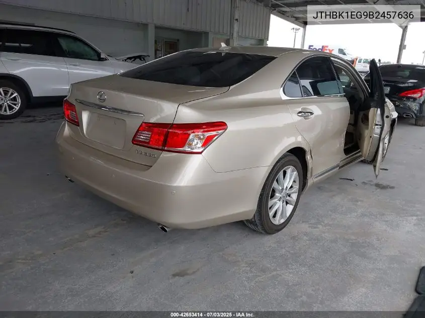 2011 Lexus Es VIN: JTHBK1EG9B2457636 Lot: 42653414