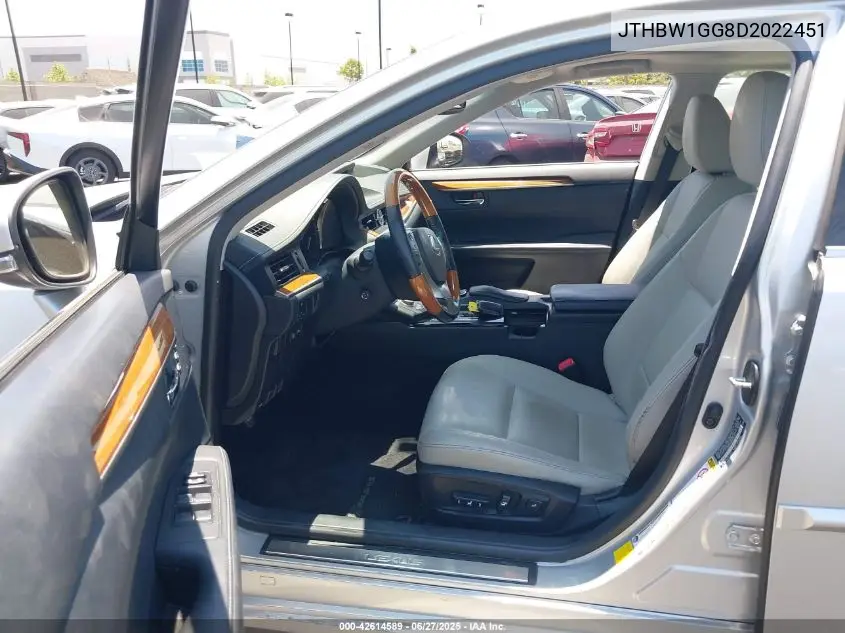 2013 Lexus Es 300H VIN: JTHBW1GG8D2022451 Lot: 42614589