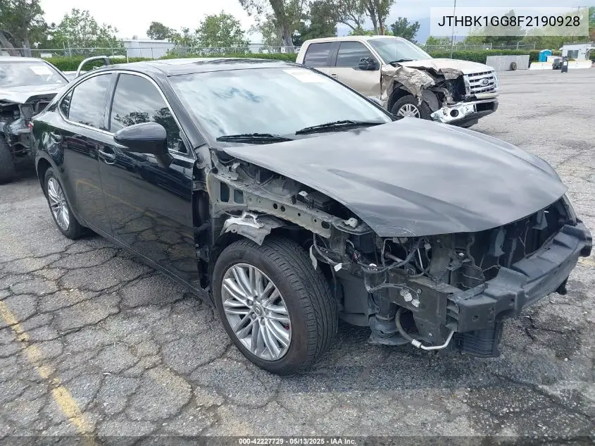 2015 Lexus Es 350 VIN: JTHBK1GG8F2190928 Lot: 42227729