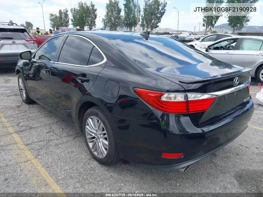 2015 Lexus Es 350 VIN: JTHBK1GG8F2190928 Lot: 42227729