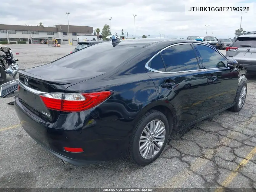 2015 Lexus Es 350 VIN: JTHBK1GG8F2190928 Lot: 42227729