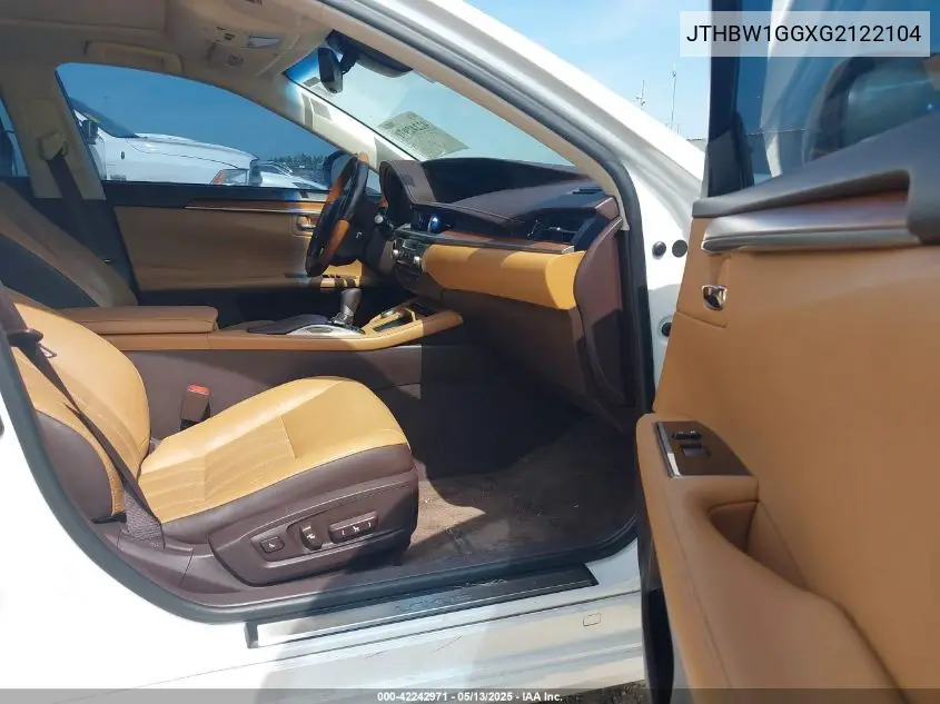 2016 Lexus Es 300H VIN: JTHBW1GGXG2122104 Lot: 42242971