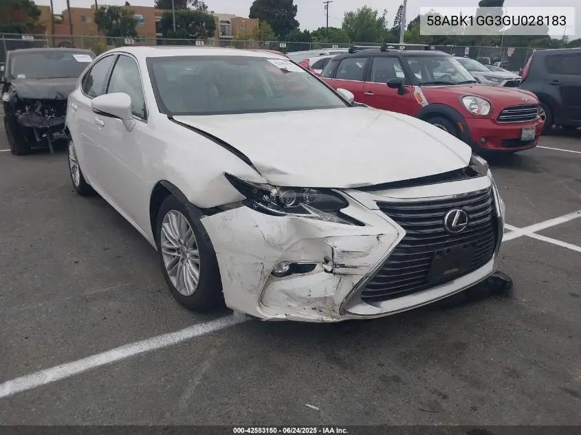 2016 Lexus Es 350 VIN: 58ABK1GG3GU028183 Lot: 42583150