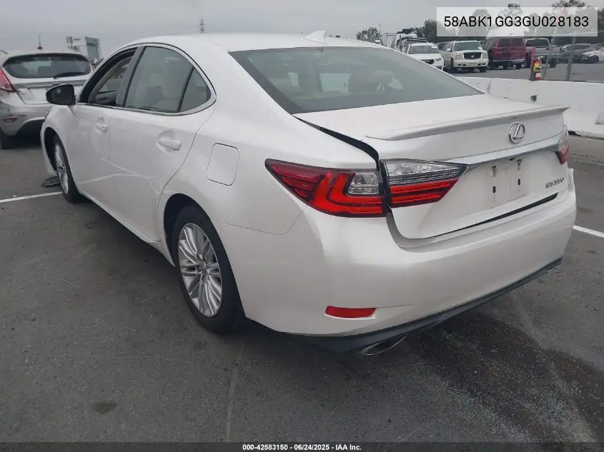 2016 Lexus Es 350 VIN: 58ABK1GG3GU028183 Lot: 42583150
