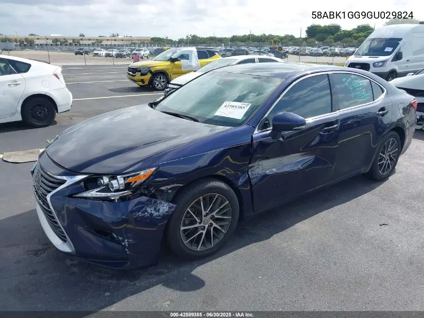 2016 Lexus Es 350 VIN: 58ABK1GG9GU029824 Lot: 42589385