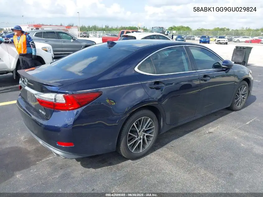 2016 Lexus Es 350 VIN: 58ABK1GG9GU029824 Lot: 42589385