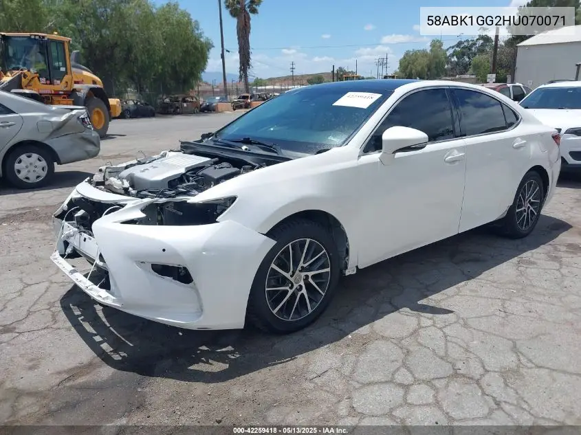 2017 Lexus Es 350 VIN: 58ABK1GG2HU070071 Lot: 42259418