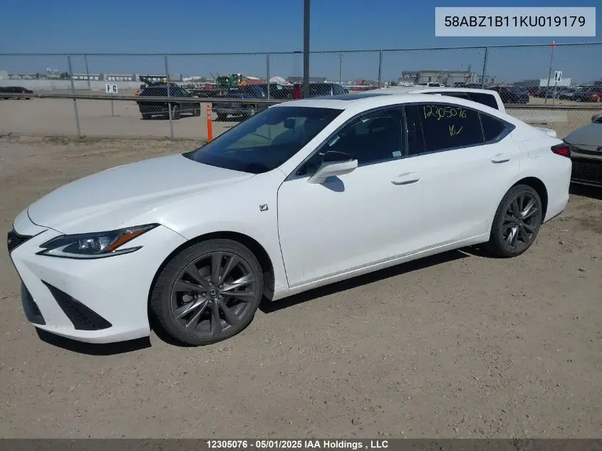 2019 Lexus Es 350 350 VIN: 58ABZ1B11KU019179 Lot: 12305076