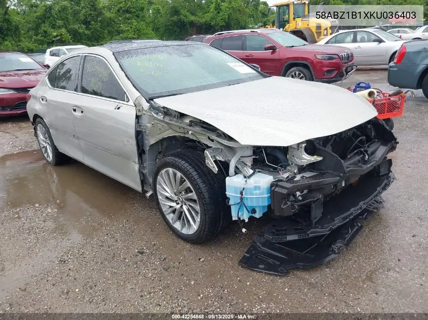 2019 Lexus Es 350 Luxury VIN: 58ABZ1B1XKU036403 Lot: 42254848