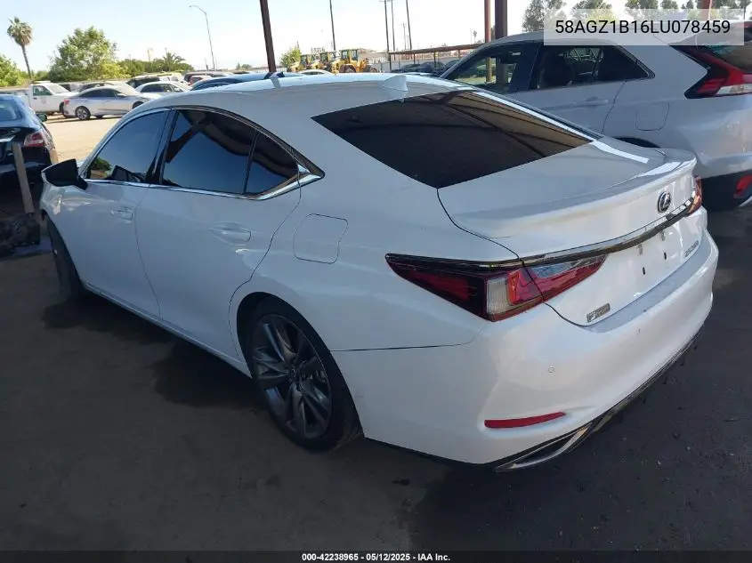 2020 Lexus Es 350 F Sport VIN: 58AGZ1B16LU078459 Lot: 42238965