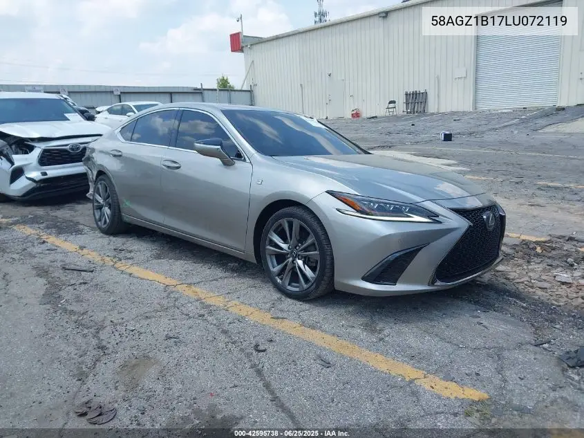 2020 Lexus Es 350 F Sport VIN: 58AGZ1B17LU072119 Lot: 42595738