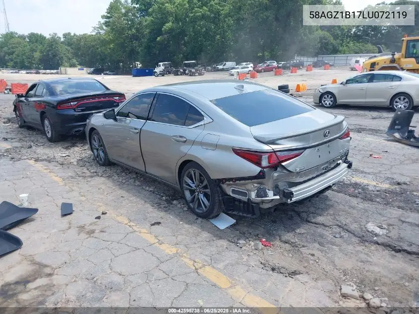 2020 Lexus Es 350 F Sport VIN: 58AGZ1B17LU072119 Lot: 42595738