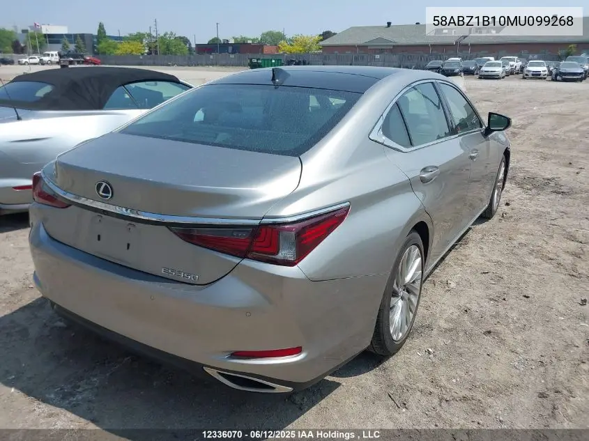 2021 Lexus Es 350 350 VIN: 58ABZ1B10MU099268 Lot: 12336070