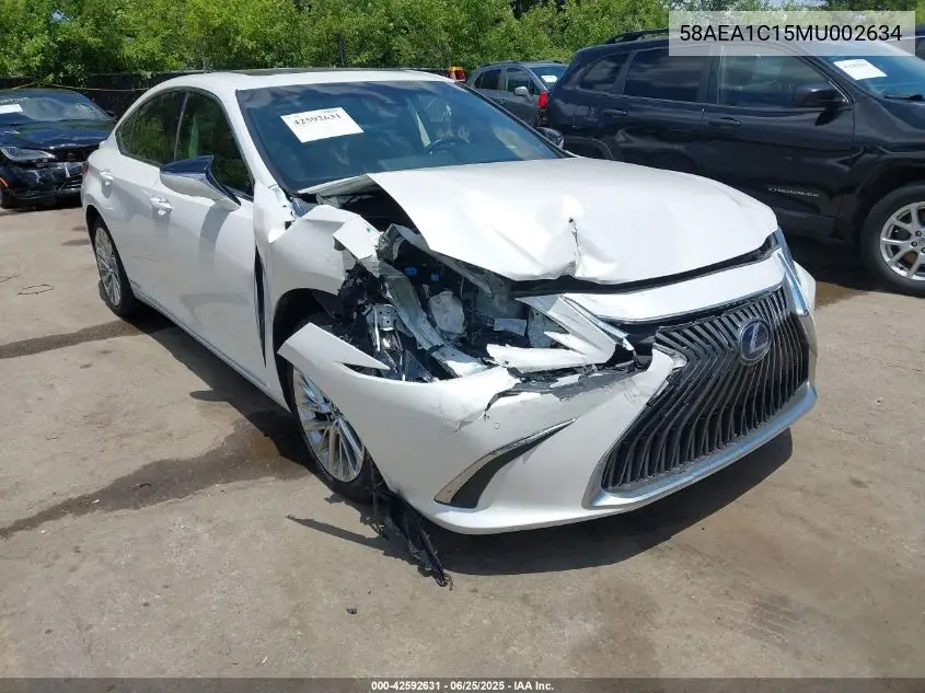 2021 Lexus Es 300H Luxury VIN: 58AEA1C15MU002634 Lot: 42592631
