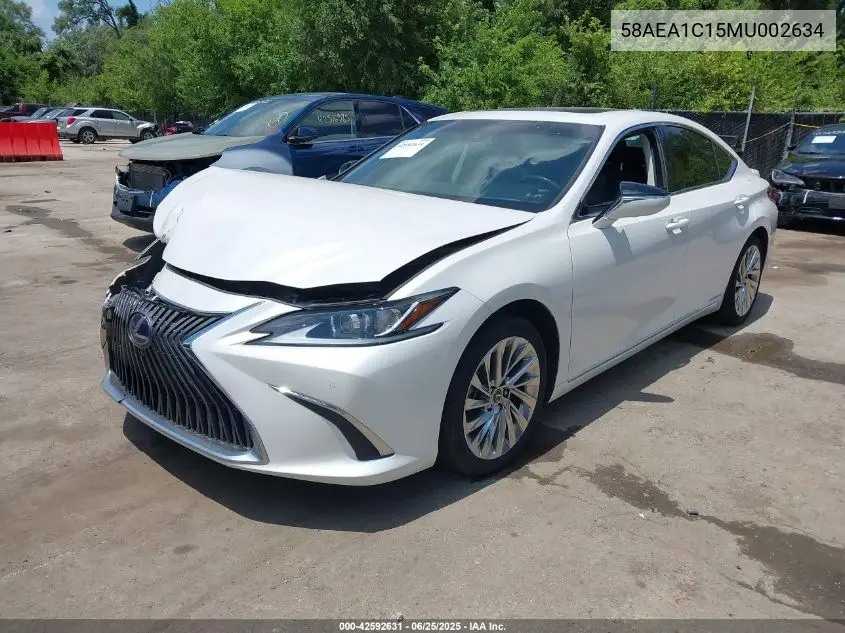 2021 Lexus Es 300H Luxury VIN: 58AEA1C15MU002634 Lot: 42592631