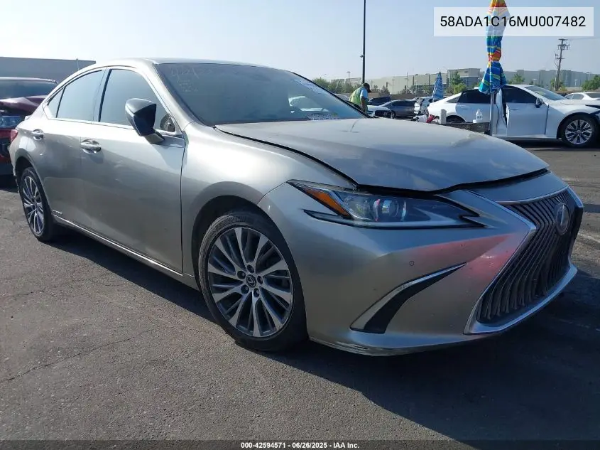 2021 Lexus Es 300H VIN: 58ADA1C16MU007482 Lot: 42594571