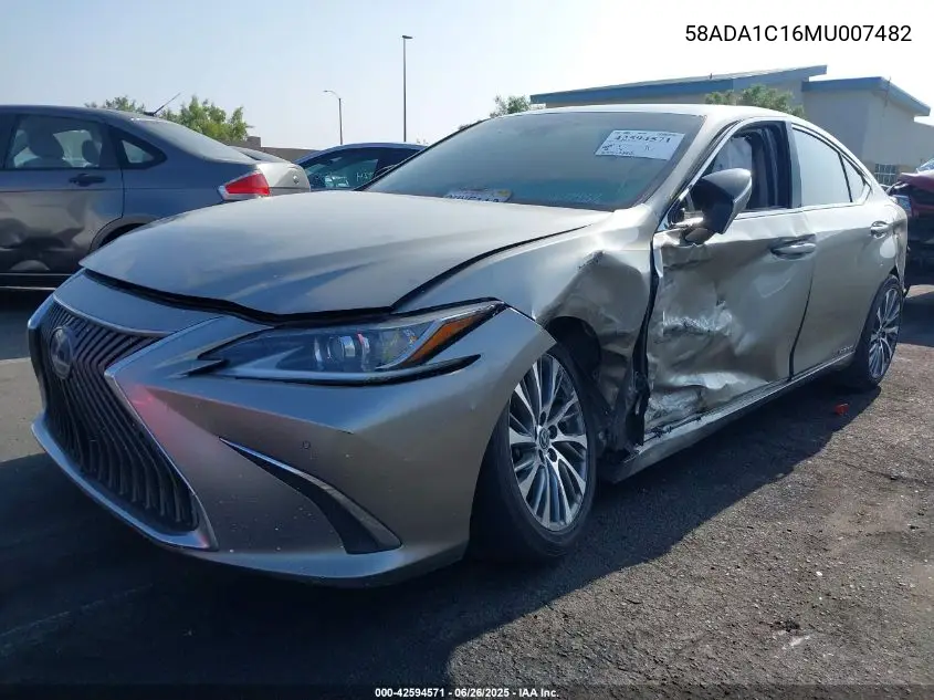 2021 Lexus Es 300H VIN: 58ADA1C16MU007482 Lot: 42594571
