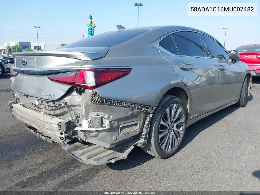 2021 Lexus Es 300H VIN: 58ADA1C16MU007482 Lot: 42594571