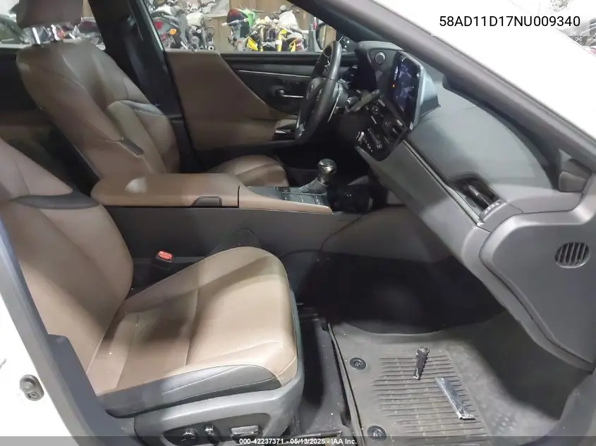 2022 Lexus Es 250 VIN: 58AD11D17NU009340 Lot: 42237371