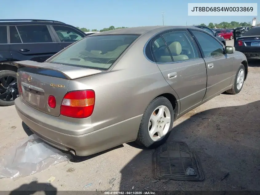 1998 Lexus Gs 300 VIN: JT8BD68S4W0033869 Lot: 41997162