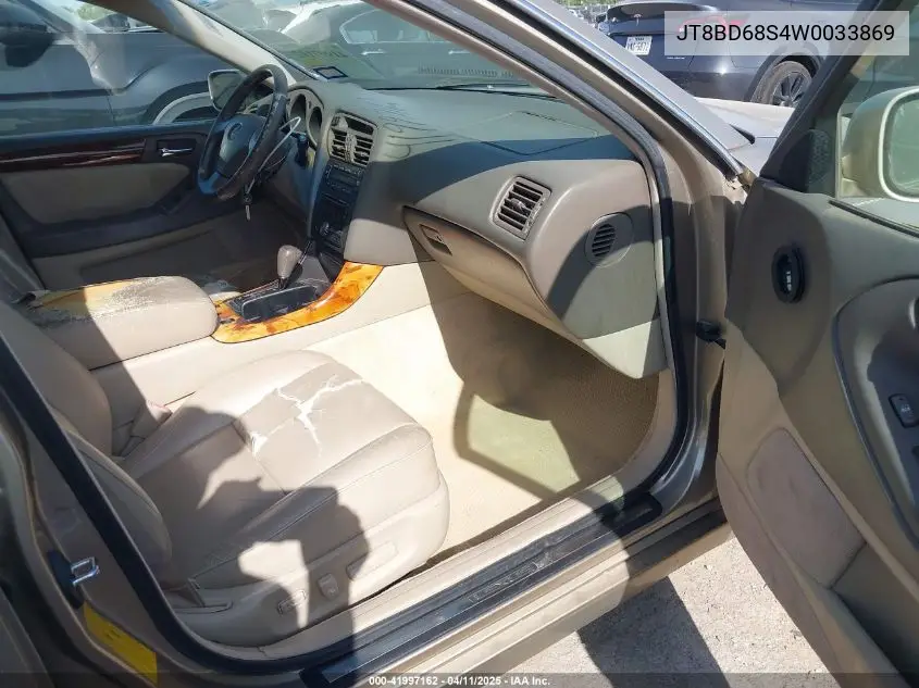 1998 Lexus Gs 300 VIN: JT8BD68S4W0033869 Lot: 41997162