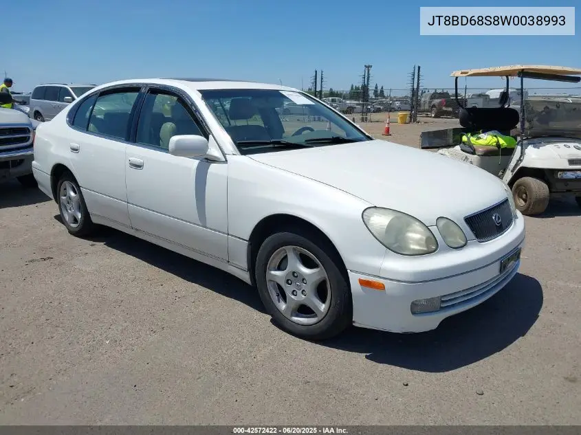1998 Lexus Gs 300 VIN: JT8BD68S8W0038993 Lot: 42572422