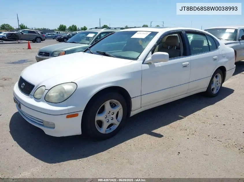 1998 Lexus Gs 300 VIN: JT8BD68S8W0038993 Lot: 42572422