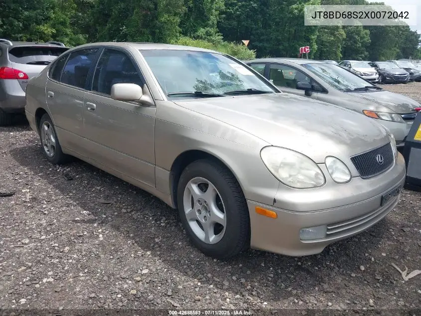 1999 Lexus Gs 300 VIN: JT8BD68S2X0072042 Lot: 42688583