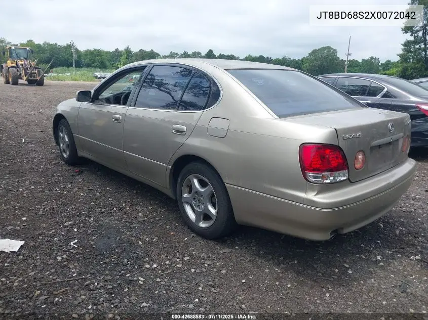 1999 Lexus Gs 300 VIN: JT8BD68S2X0072042 Lot: 42688583