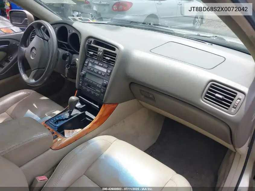 1999 Lexus Gs 300 VIN: JT8BD68S2X0072042 Lot: 42688583