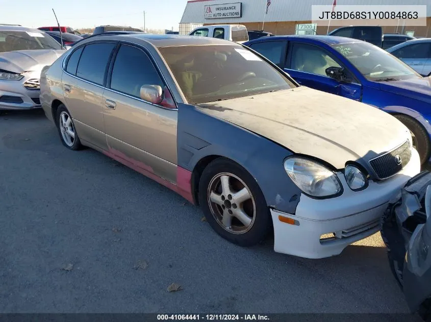 2000 Lexus Gs 300 VIN: JT8BD68S1Y0084863 Lot: 41064441