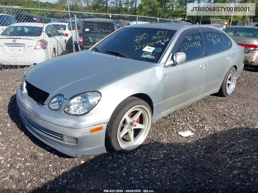 2000 Lexus Gs 300 VIN: JT8BD68S7Y0085001 Lot: 42212940
