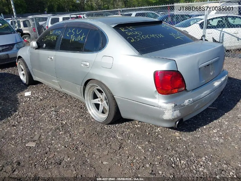 2000 Lexus Gs 300 VIN: JT8BD68S7Y0085001 Lot: 42212940