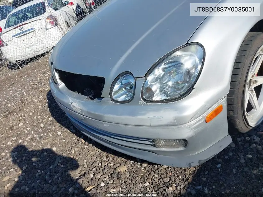 2000 Lexus Gs 300 VIN: JT8BD68S7Y0085001 Lot: 42212940