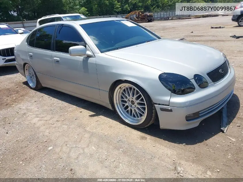 2000 Lexus Gs 300 VIN: JT8BD68S7Y0099867 Lot: 42638688