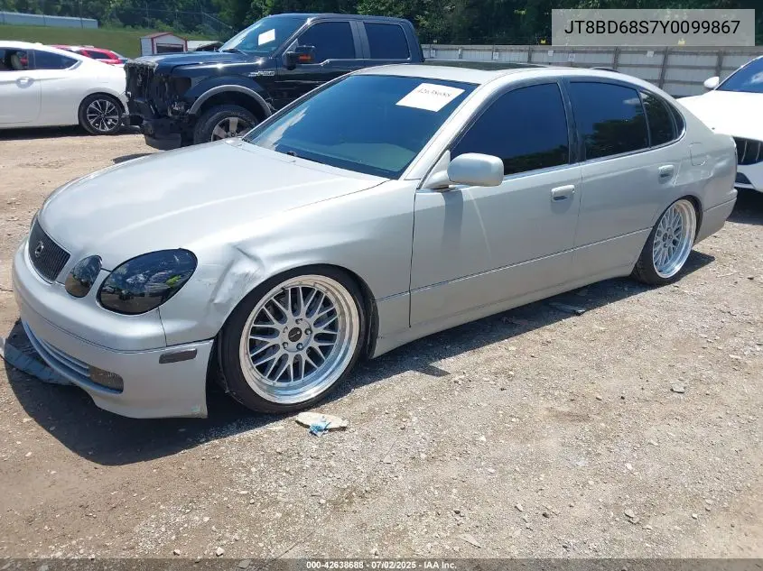 2000 Lexus Gs 300 VIN: JT8BD68S7Y0099867 Lot: 42638688