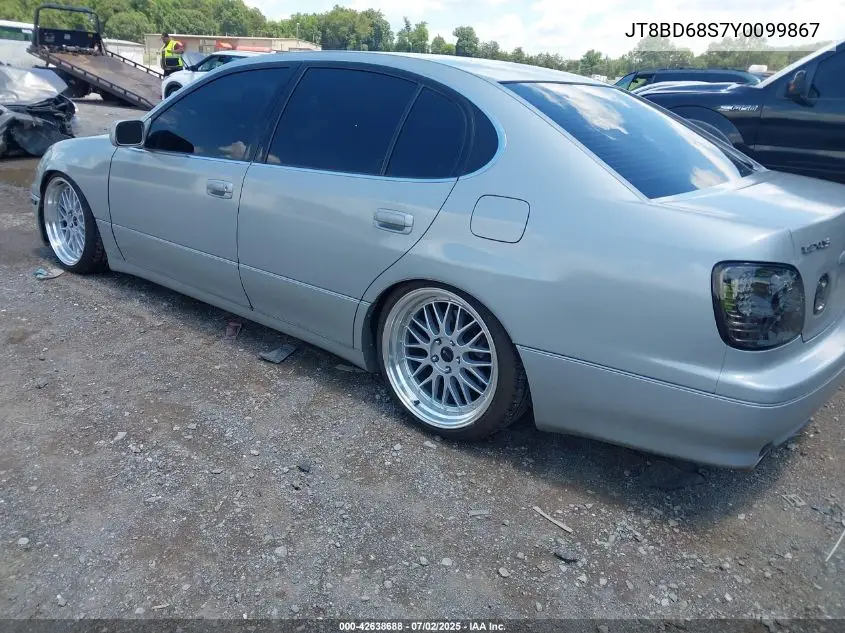 2000 Lexus Gs 300 VIN: JT8BD68S7Y0099867 Lot: 42638688