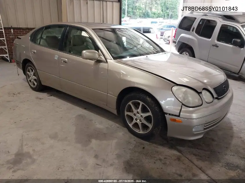 2000 Lexus Gs 300 VIN: JT8BD68S5Y0101843 Lot: 42690155