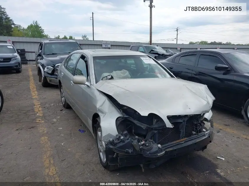 2001 Lexus Gs 300 VIN: JT8BD69S610149355 Lot: 42005608