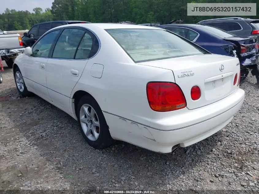 2002 Lexus Gs 300 VIN: JT8BD69S320157432 Lot: 42103666