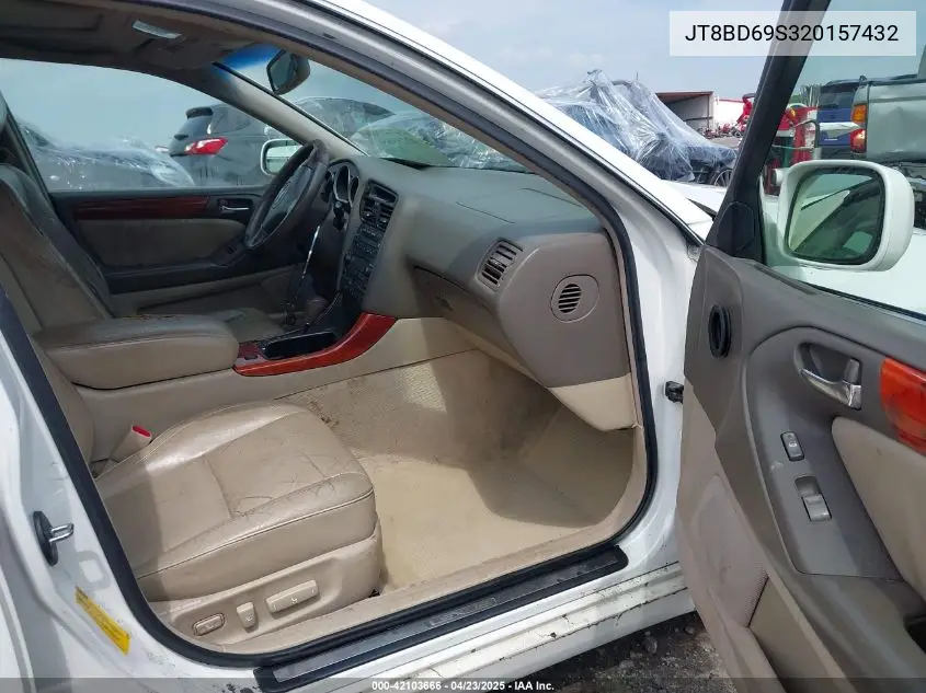 2002 Lexus Gs 300 VIN: JT8BD69S320157432 Lot: 42103666