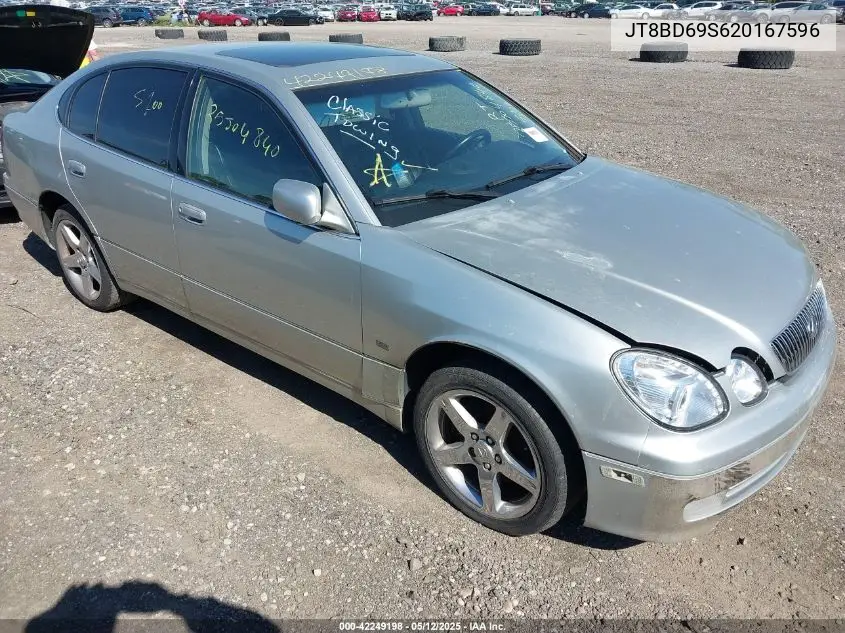 2002 Lexus Gs 300 VIN: JT8BD69S620167596 Lot: 42249198